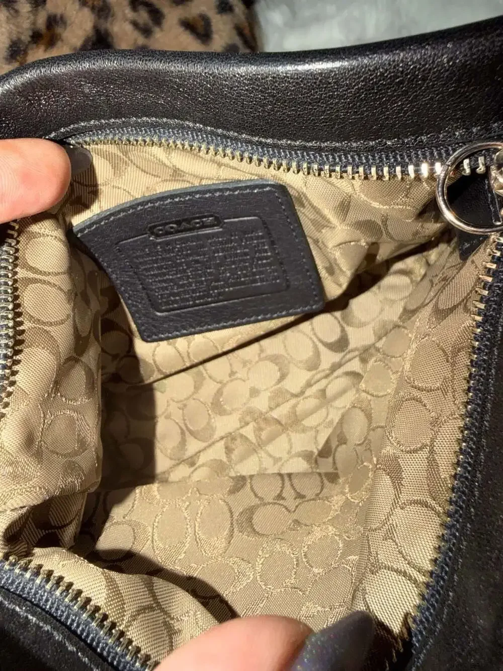 Vintage Coach Legacy Black Leather Demi Mini Hobo Bag